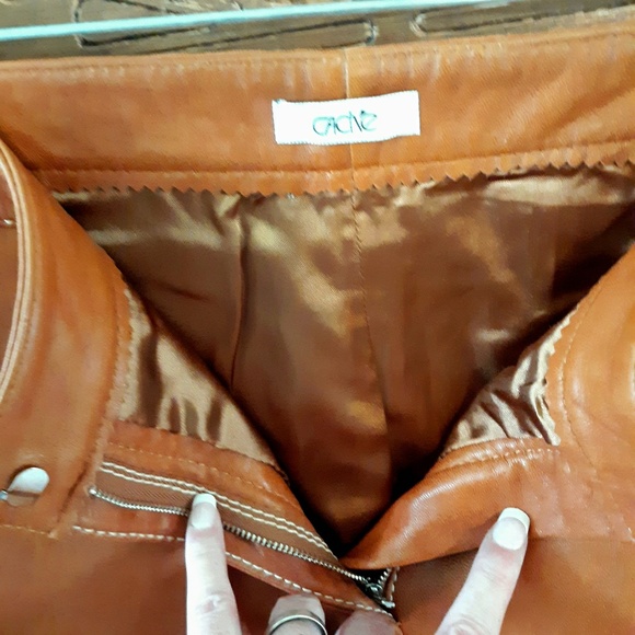NWD Cache Toffee Brown Leather Pants - Picture 6 of 8